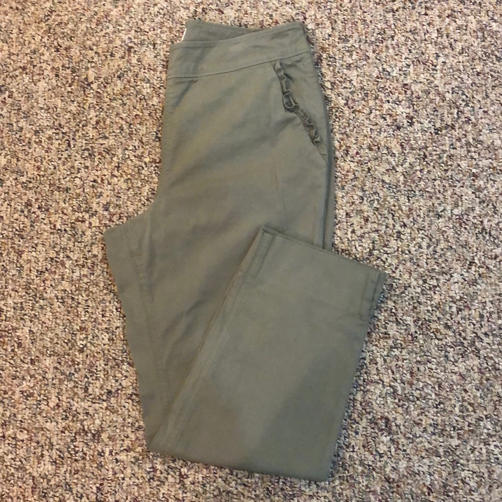 Kate spade olive green slim straight chino